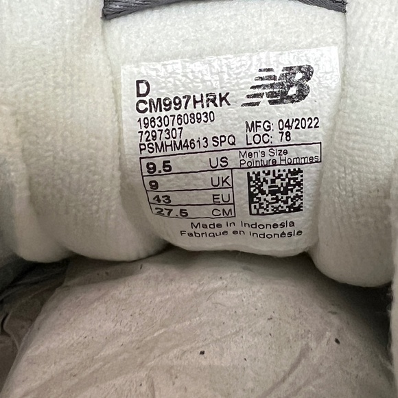 2022 New Balance 997 Light Aluminum / Team Away Grey 3M Reflective CM997HRK - Picture 8 of 14